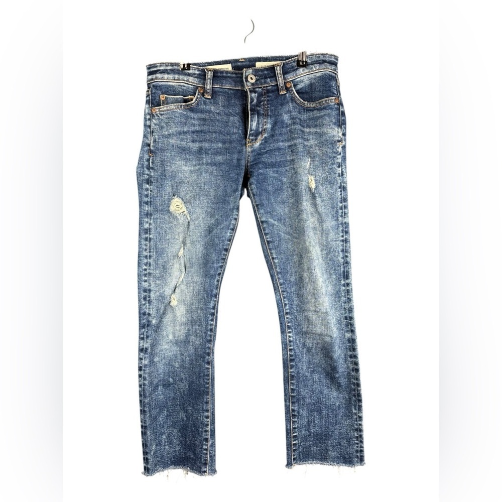 EUC Pilcro and the Letterpress Women’s Mid-rise Distressed Cropped Jeans Sz 26 - Picture 10 of 13